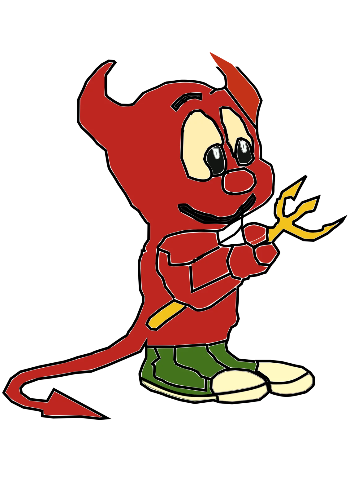 Il BSD Daemon, diavoletto rosso con tridente e scarpe da ginnastica, mascotte di FreeBSD.