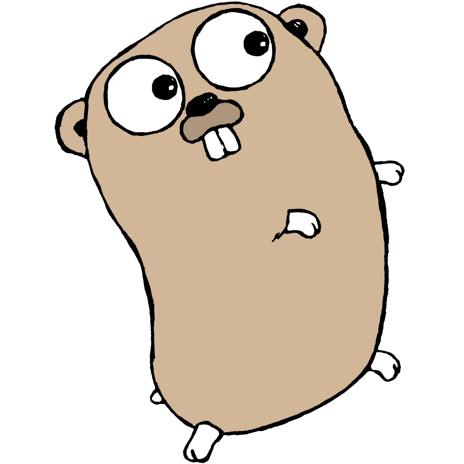 La mascotte ufficiale del linguaggio Go, il gopher azzurro disegnato da Renee French, in versione a colori ad alta risoluzione.