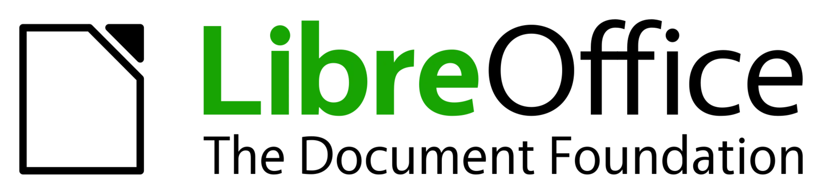 Logotipo orizzontale 'LibreOffice' in stile flat su sfondo trasparente.
